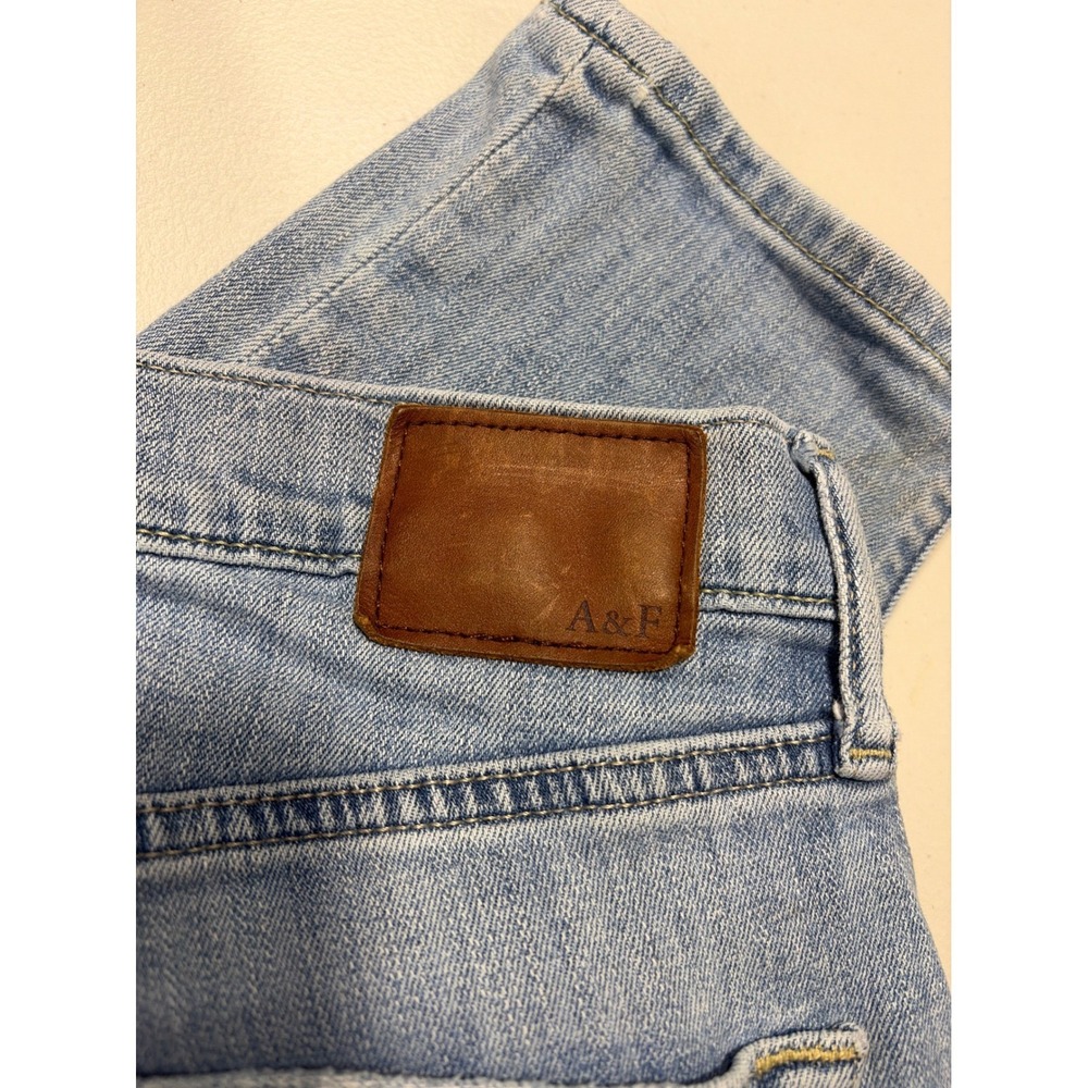 Abercrombie & Fitch Felix Super Slim Distressed Light Wash Jeans Mens 32x34 - Picture 9 of 12